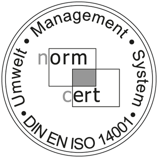 Siegel Umweltmanagementsystem nach DIN EN ISO 14001